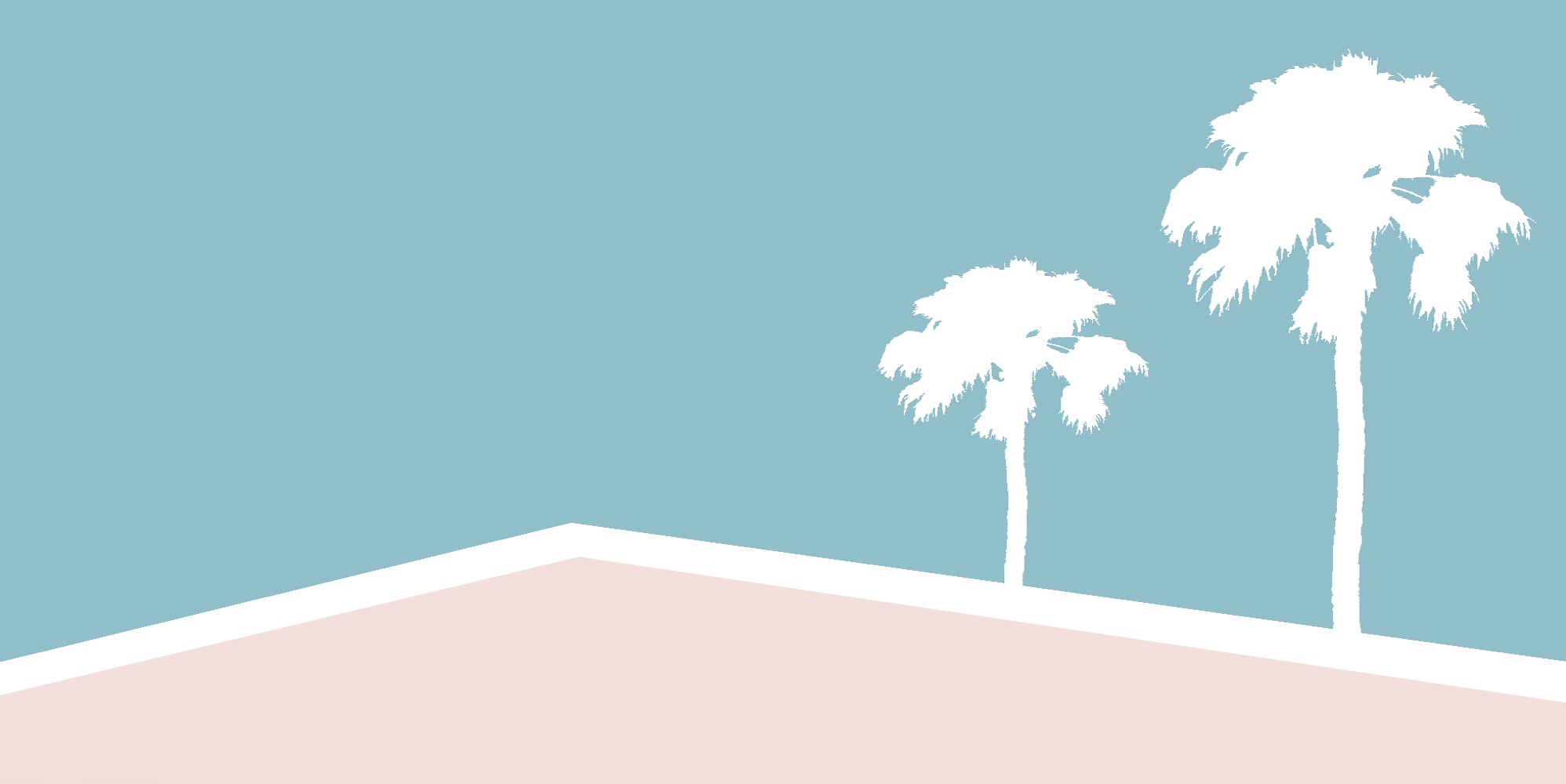 Triangle Roof and Palm Trees (breeze blush)